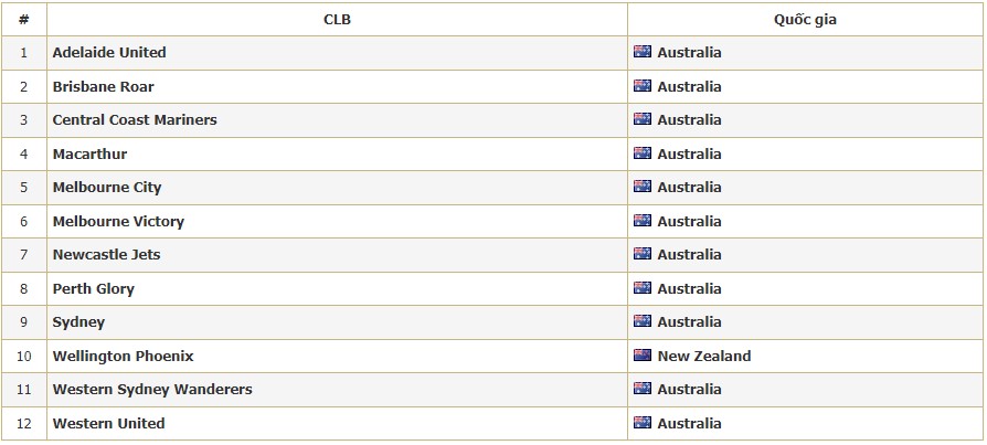 Australia A-League là giải gì? Thể lệ, mấy đội xuống hạng?